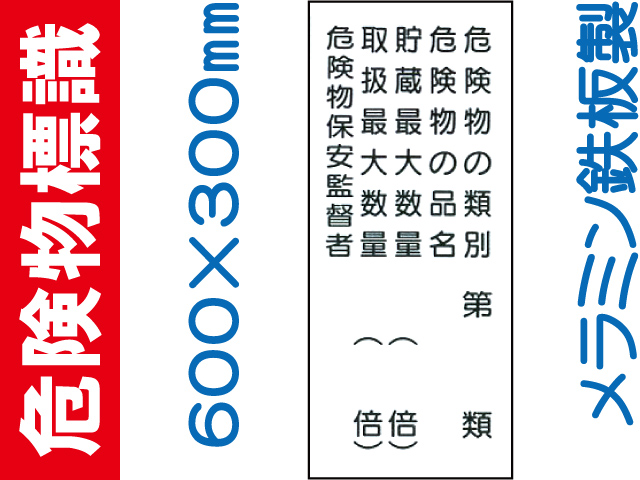 危険物標識 K16(B)「危険物の種別等 ５行」