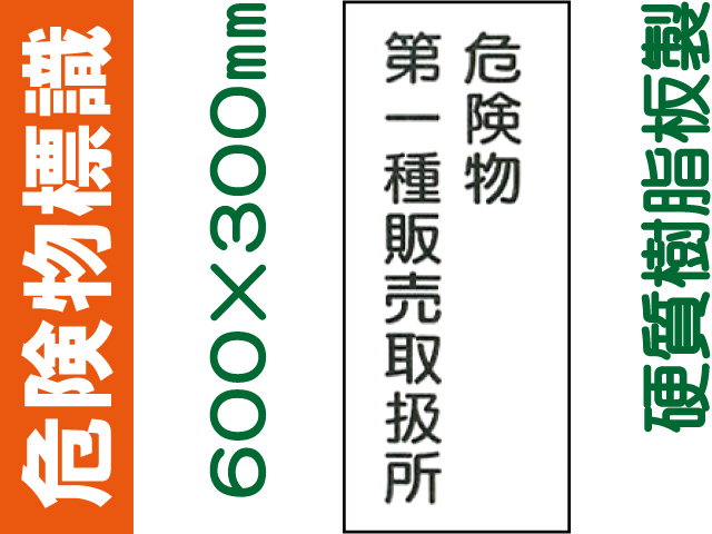 危険物標識 KE15(A)「危険物第一種販売取扱所」