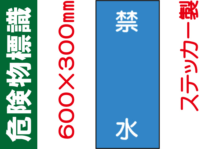 危険物標識 Kｽ19「禁水」