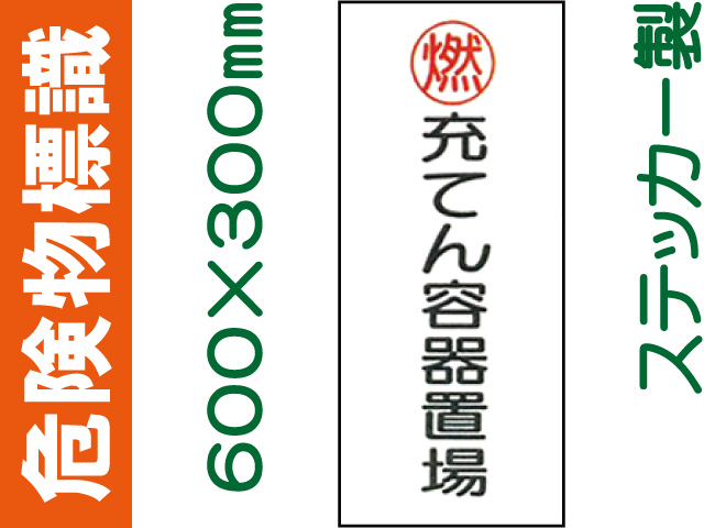 危険物標識 Kｽ64(B)「充てん容器置場」
