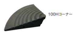のりいれ隊（段差解消ゴムスロープ）　100Hコーナー用　95×250×250　1枚