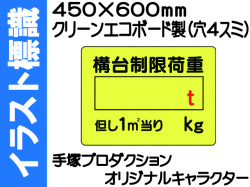 イラスト標識 WE8 構台制限荷重