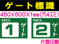 ゲート標識　ゲート１B・２B