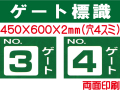 ゲート標識　ゲート３BW・４BW