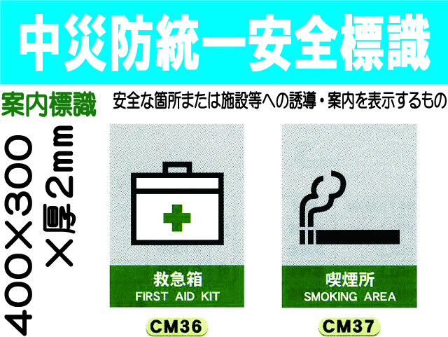 中災防統一安全標識 CM36・37
