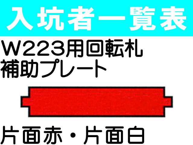 入坑者一覧表 補助プレート