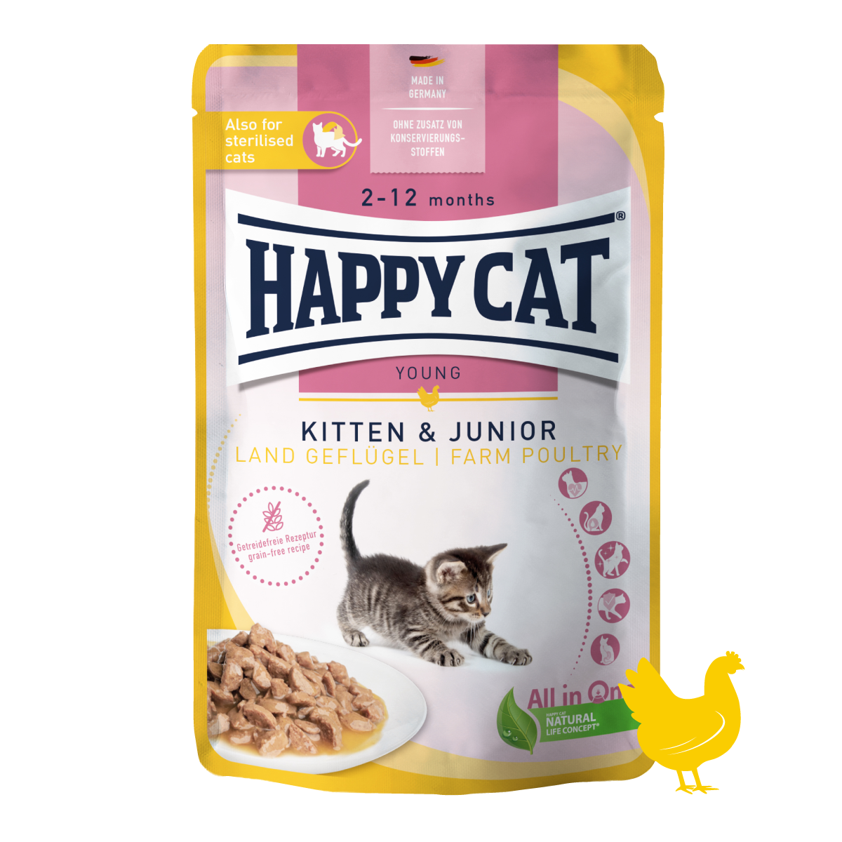 キトン&ジュニア 平飼いチキン　パウチ　子猫