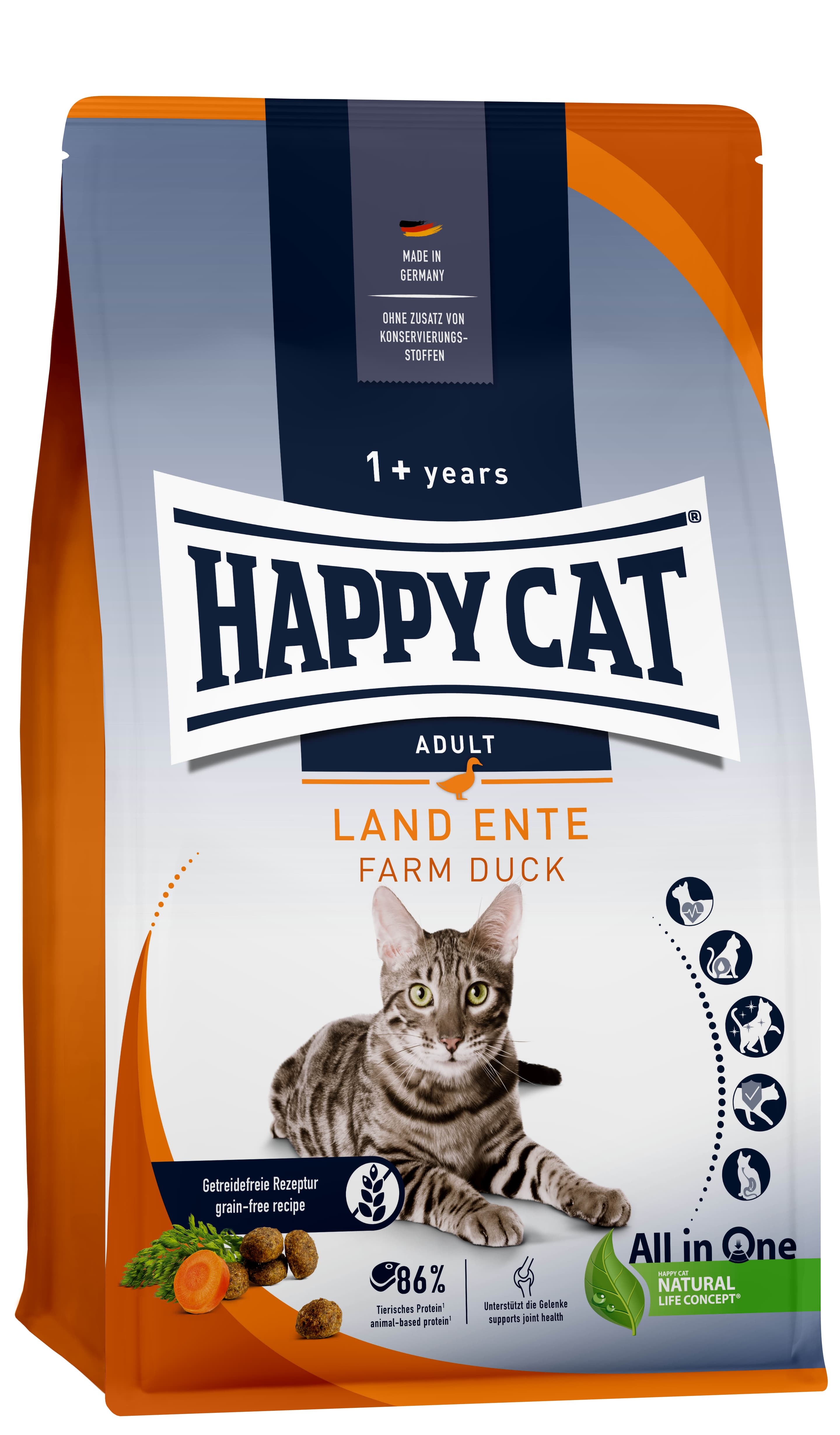 HAPPY CAT　ファーム ダック（平飼いの鴨 / 穀物不使用） 1.3kg