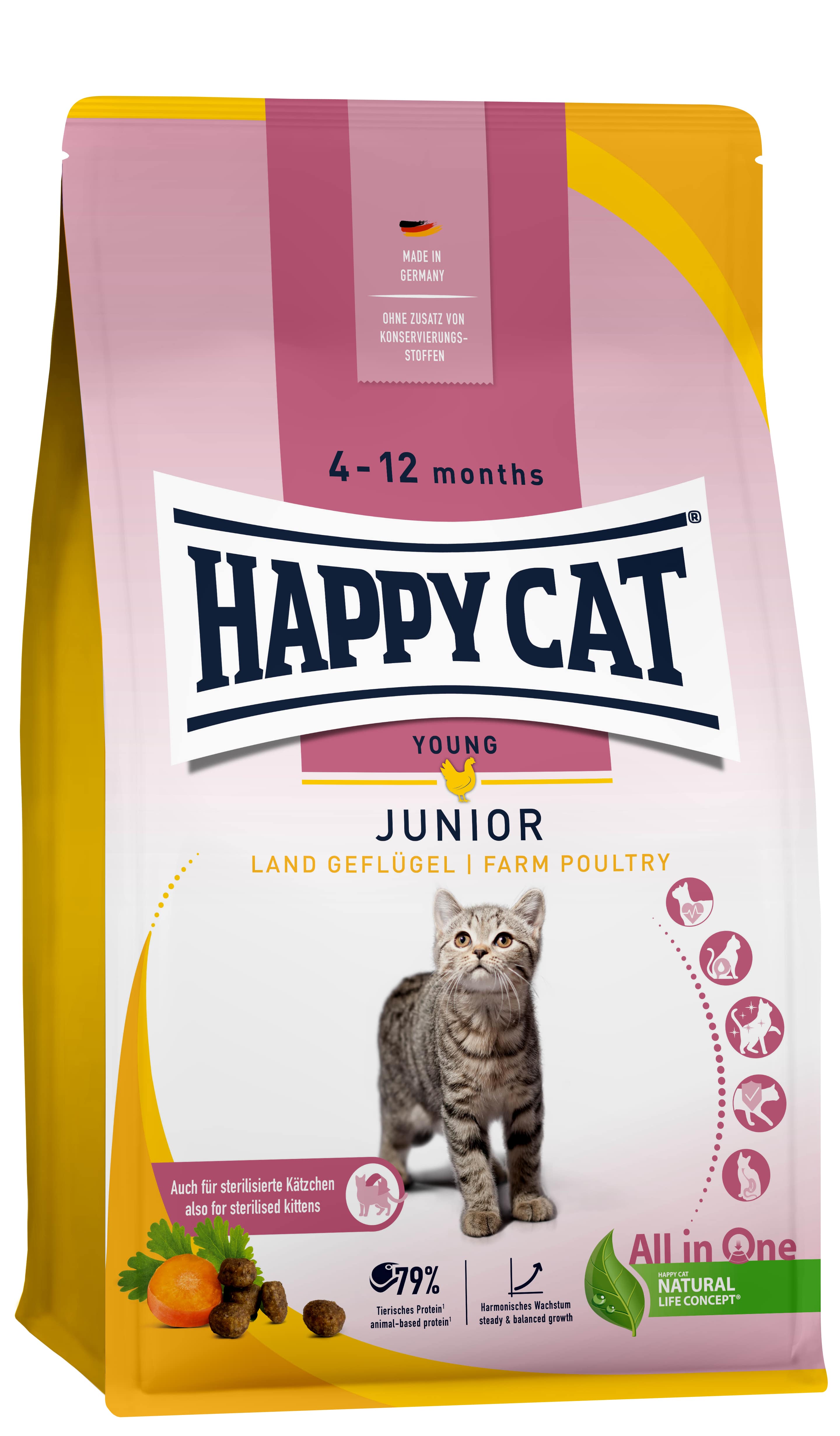 HAPPY CAT ジュニア ファーム ポルトリー （平飼いチキン） 300g