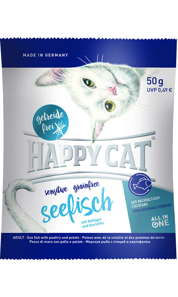 海外正規品 ハッピーキャット グレインフリー シーフィッシュ チキン シーフィッシュ 4kg Happy Cat キャットフード 全猫種 成猫用 穀物不使用 お腹に優しい Phコントロール タウリン ヘアボール対策 匂い軽減 オメガ3 オメガ6脂肪酸p5 日本公式品 Tandifat Com