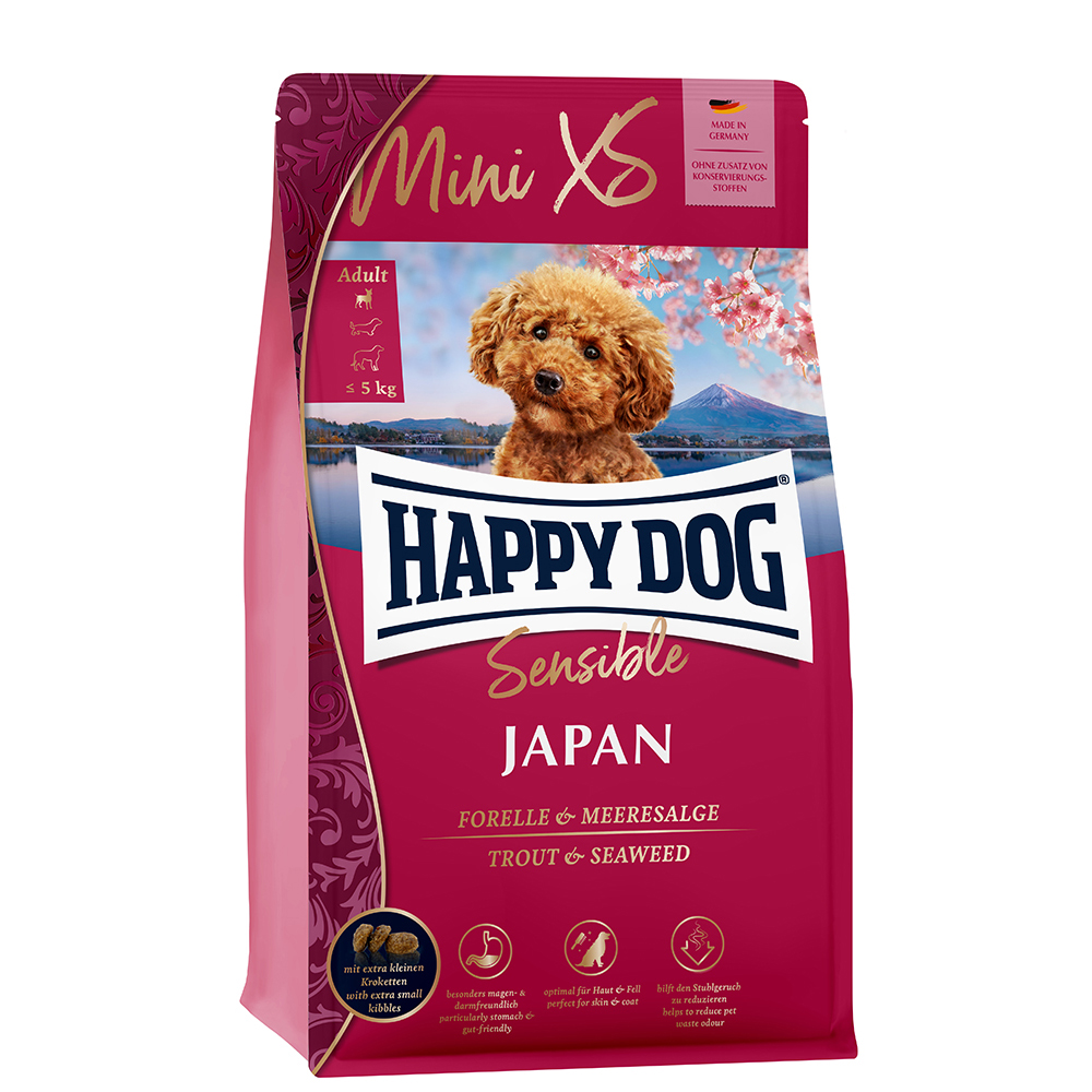 HAPPY DOG ミニ XS ジャパン（チキン、トラウト＆海藻）- 1.3kg