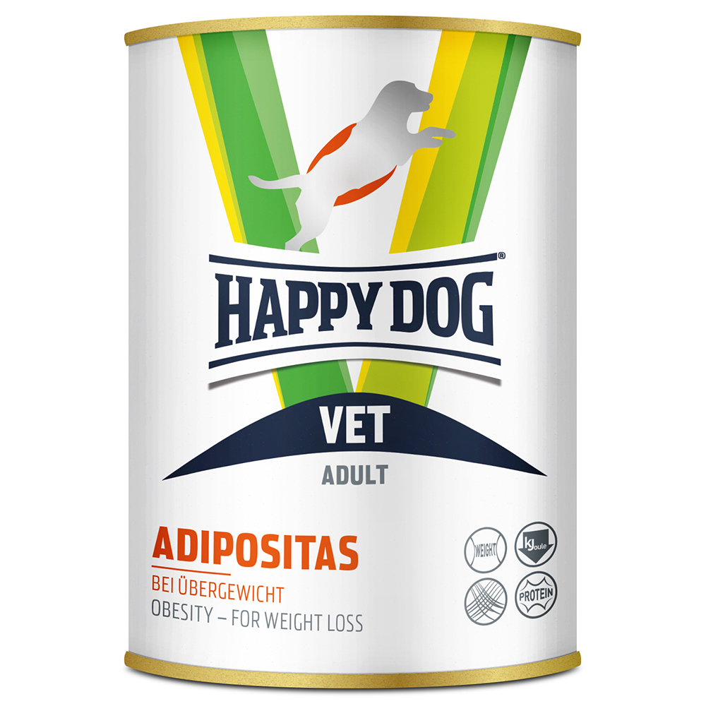 【定期購入】HAPPY DOG VET アディポシタス (肥満ケア) ウェット缶 - 400g x 6 ※ケース販売