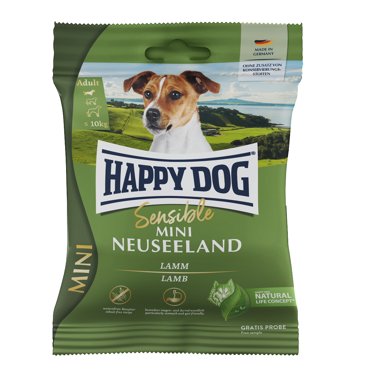 HAPPY DOG ミニ ニュージーランド (ラム&ライス) 消化器ケア - 80g 【ネコポス可】