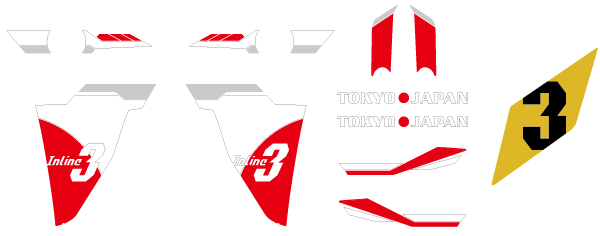 MT-09 TRACER専用　ライトトレースステッカー