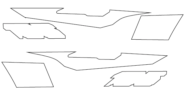 マジェスティS用ベースステッカー（白）