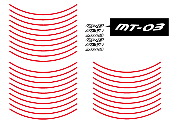 MT-03専用ソリッドカラーリムステッカー