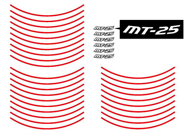 MT-25専用ソリッドカラーリムステッカー
