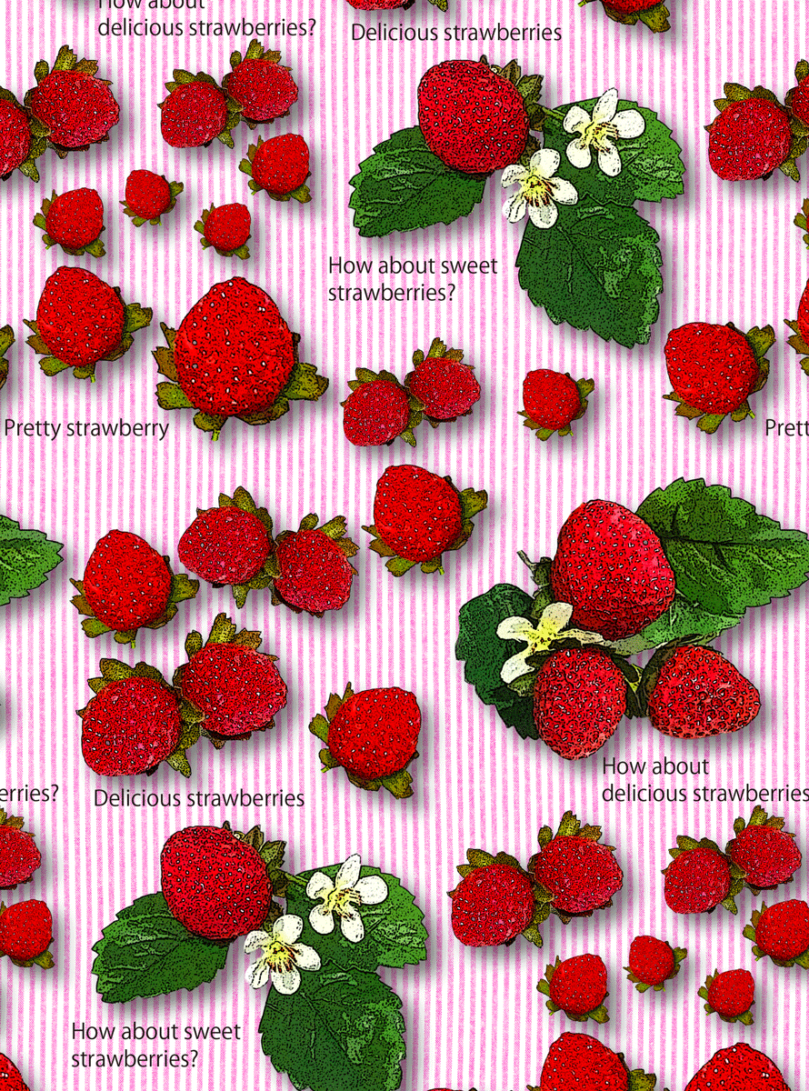 包装紙,いちご,イチゴ,ラッピングペーパー