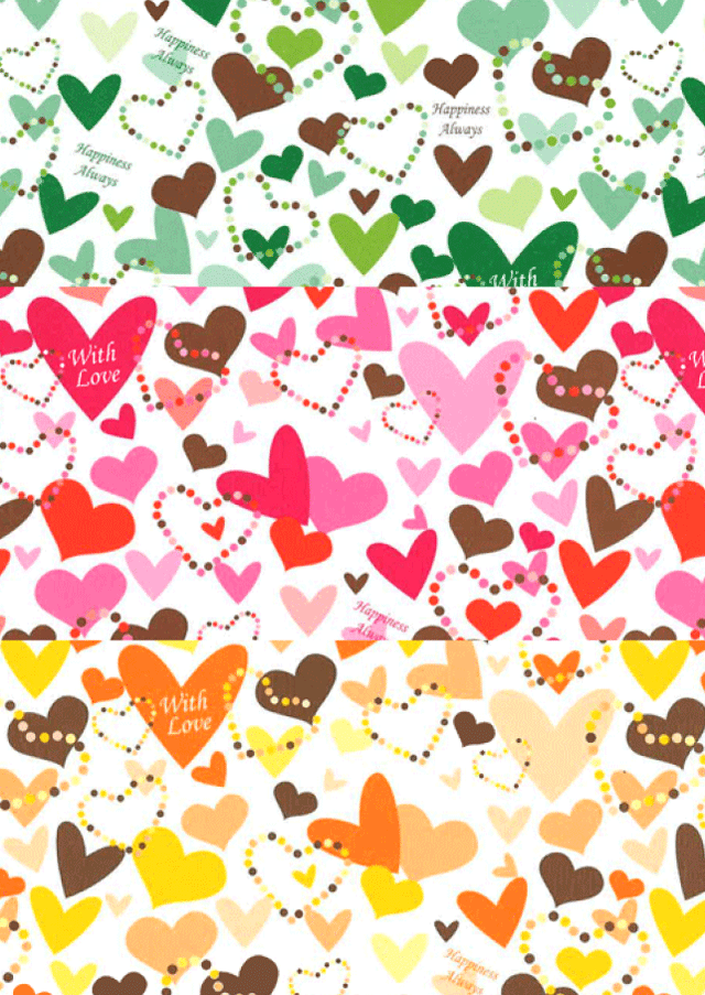 ハート柄ウイズラブ包装紙