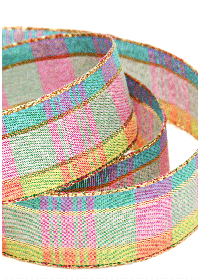 ブリリアントチェック・ピンク&グリーン