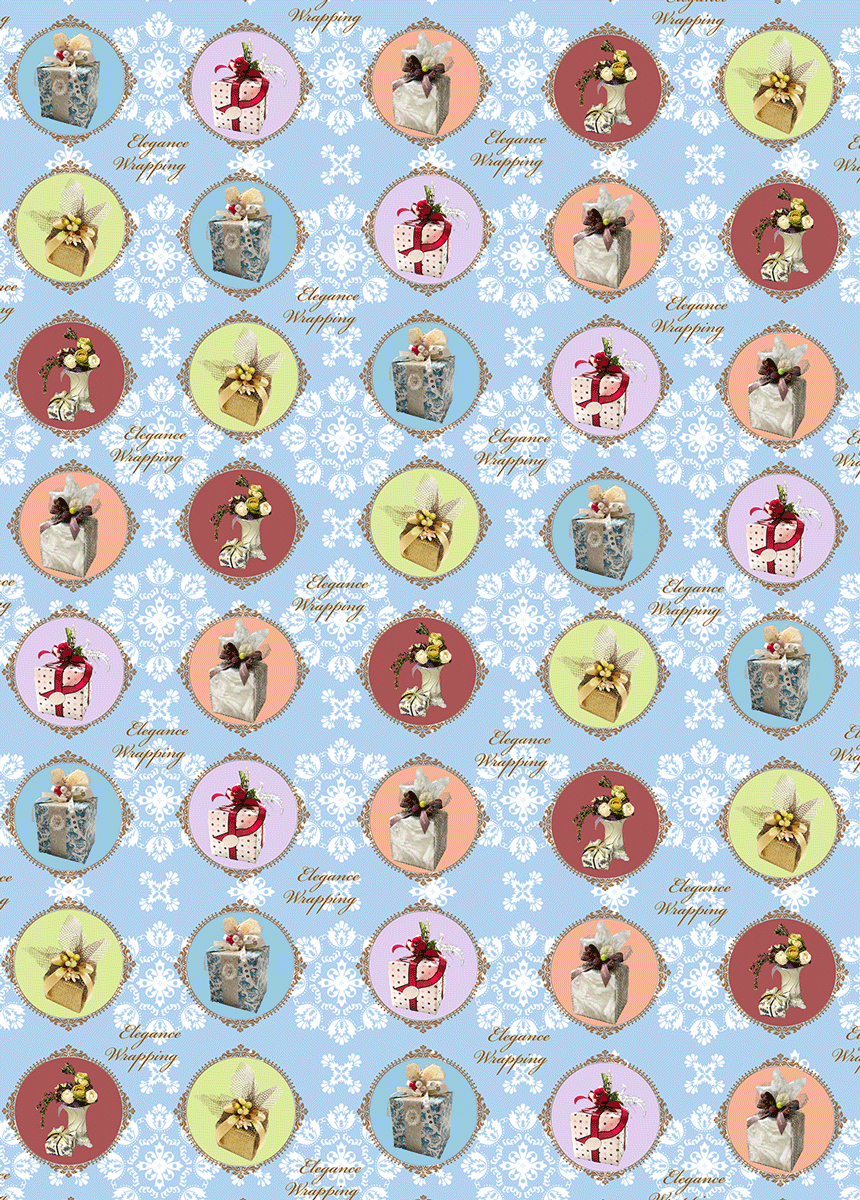エレガンス,シック,包装紙,ラッピングペーパー,ブルー