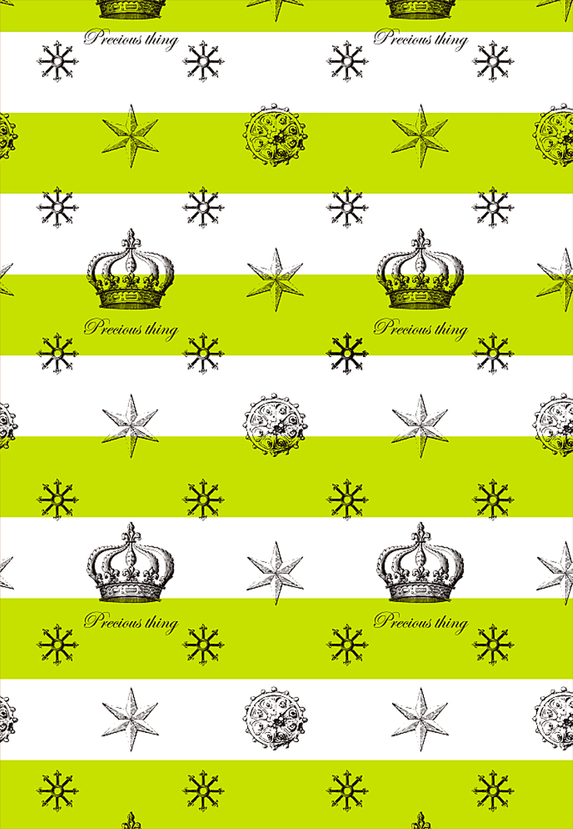 クラウン,王冠,包装紙,柄,グリーン,緑,green,ラッピングペーパー