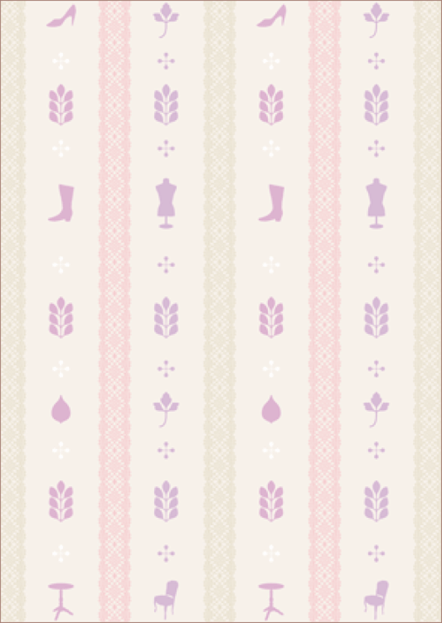 靴,椅子,レース,柄,包装紙,ラッピングペーパー,オリジナル