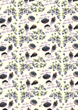 包装紙b3・ブルーベリー・黄・アイコン