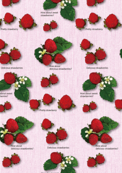 包装紙b3・いちご・縞柄・アイコン