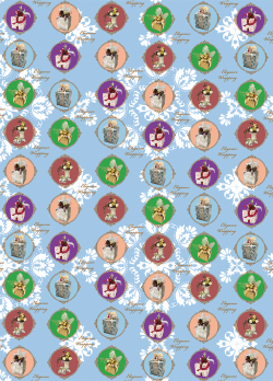 エレガンス,モダン,包装紙,ブルー