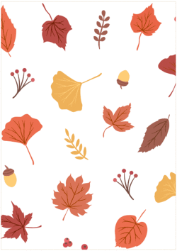 落ち葉柄ラッピングペーパー・アイコン