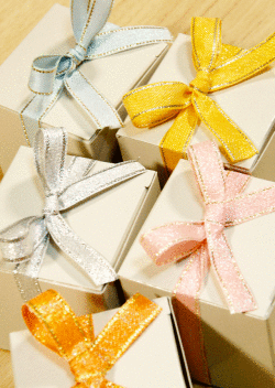 メタルライン柄リボン