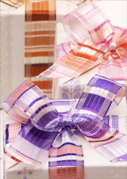 ラッピング 用品 リボン チェック柄 オーガンジー