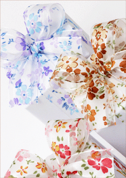 ラッピング 用品 リボン 花柄