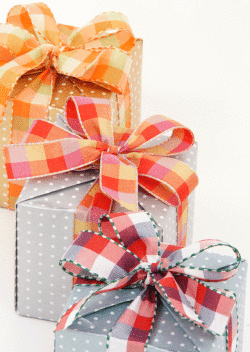 ラッピング　用品　リボン　チェック柄