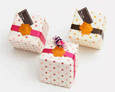 ラッピングコーディネーター集中認定クラスの貼り付けリボンサンプル