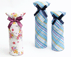 ボトルのペーパー包みのサンプル