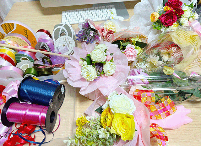 フラワーラッピングの作品たち
