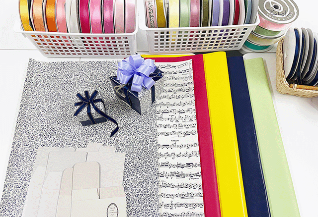 包装紙貼り合わせ教室の材料