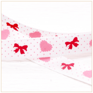 ハート&リボン柄リボン-4