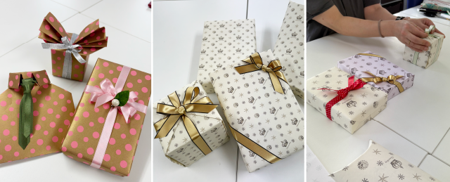 ギフトラッピング資格取得クラスの作品