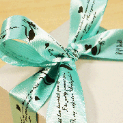 猫柄リボン・ペパーミントグリーン5m