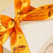 猫柄リボン・オレンジ