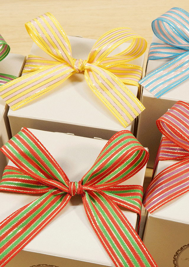 ストライプ柄クラシカル・ワイドリボン・5m【ラッピング協会】