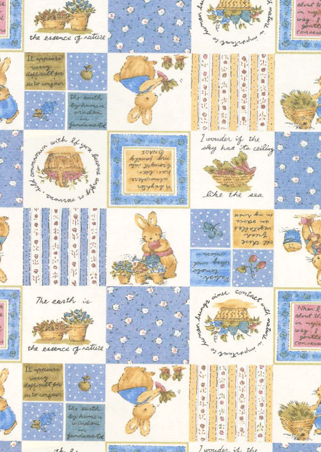 かわいいウサギちゃん柄｜ラッピングペーパー（包装紙）・1枚：お子様