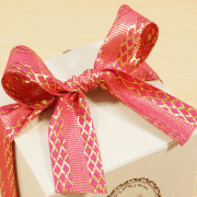 ゴールド網目柄・ピンク5m