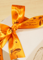 猫柄リボン・オレンジ