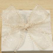 オーガンジーリボン・サイドループ・ベージュ