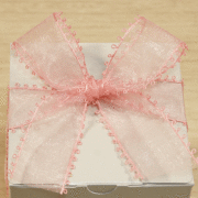 オーガンジーリボン・サイドループ・ベビーピンク