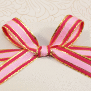 アジアンストライプ柄ピンク